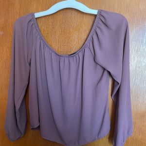 Off the shoulder cropped blouse